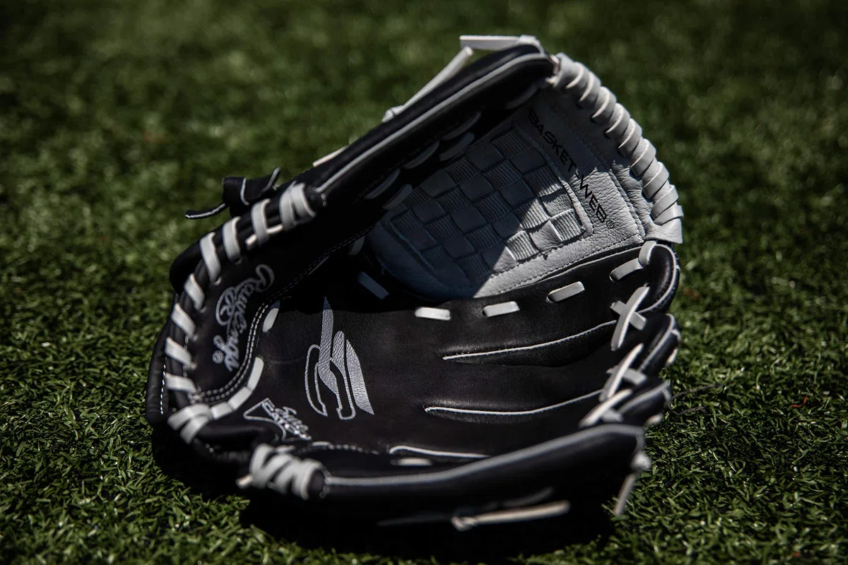 Rawlings Sc950bgb-6/0 9 1/2 Bsk/CV, Guanto da Baseball Ragazzi, Nero/Grigio, 24 cm