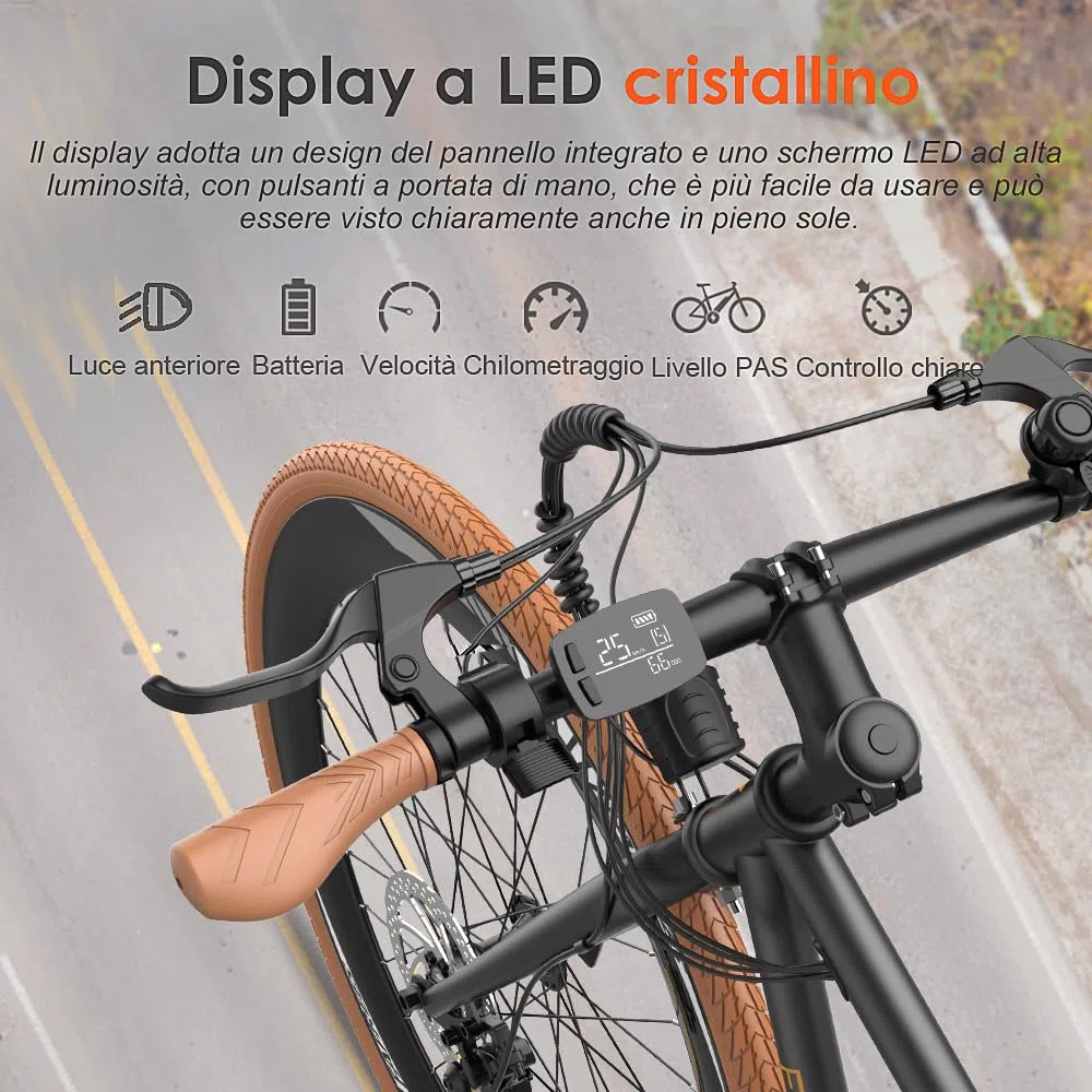 Fafrees F1 Bicicletta elettrica, 700C*38C Bici elettrica da strada, Motore 250W, Battteria 36V 10Ah, Bicicletta elettrica urbana Unisex Adulto, Potenza assistita: 40-60KM