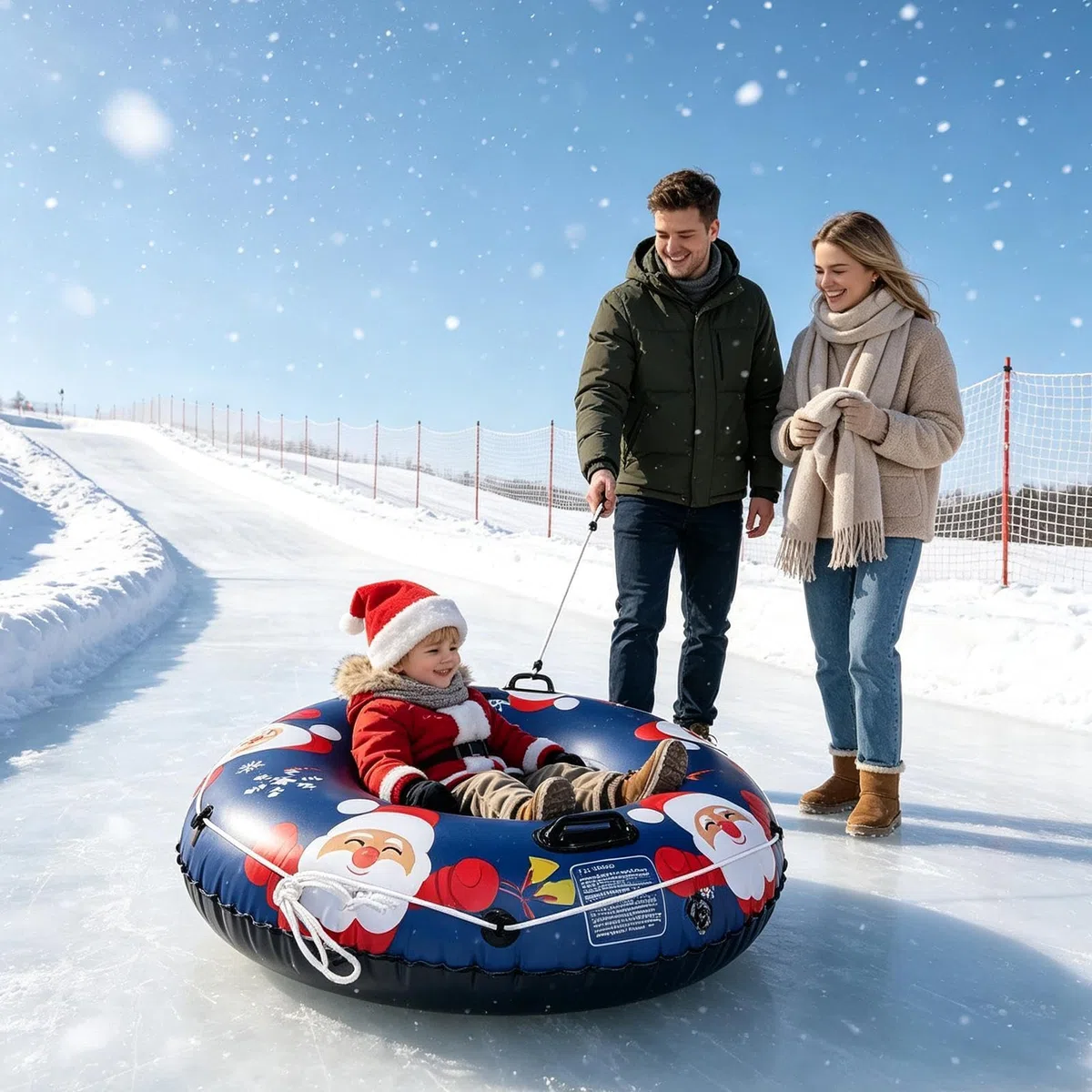 Slitta gonfiabile da neve Robusto e Resistente al Freddo | Giocattolo per slitta invernale da esterno Sport Spiaggia Giardini Pattinaggio Sci Outdoor Sabbia Natale Attività Avventura