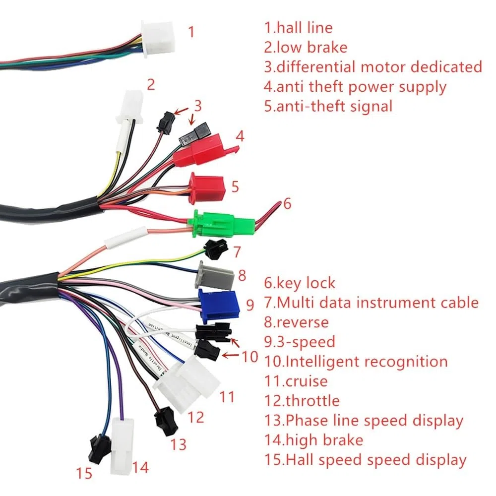 Centralina Monopattino Elettrico Controller DC Senza spazzole for Bicicletta elettrica 48V 60V 2500W Controller Onda sinusoidale 72V 3000W Accessori for Scooter elettrici Brushless Motor Controller
