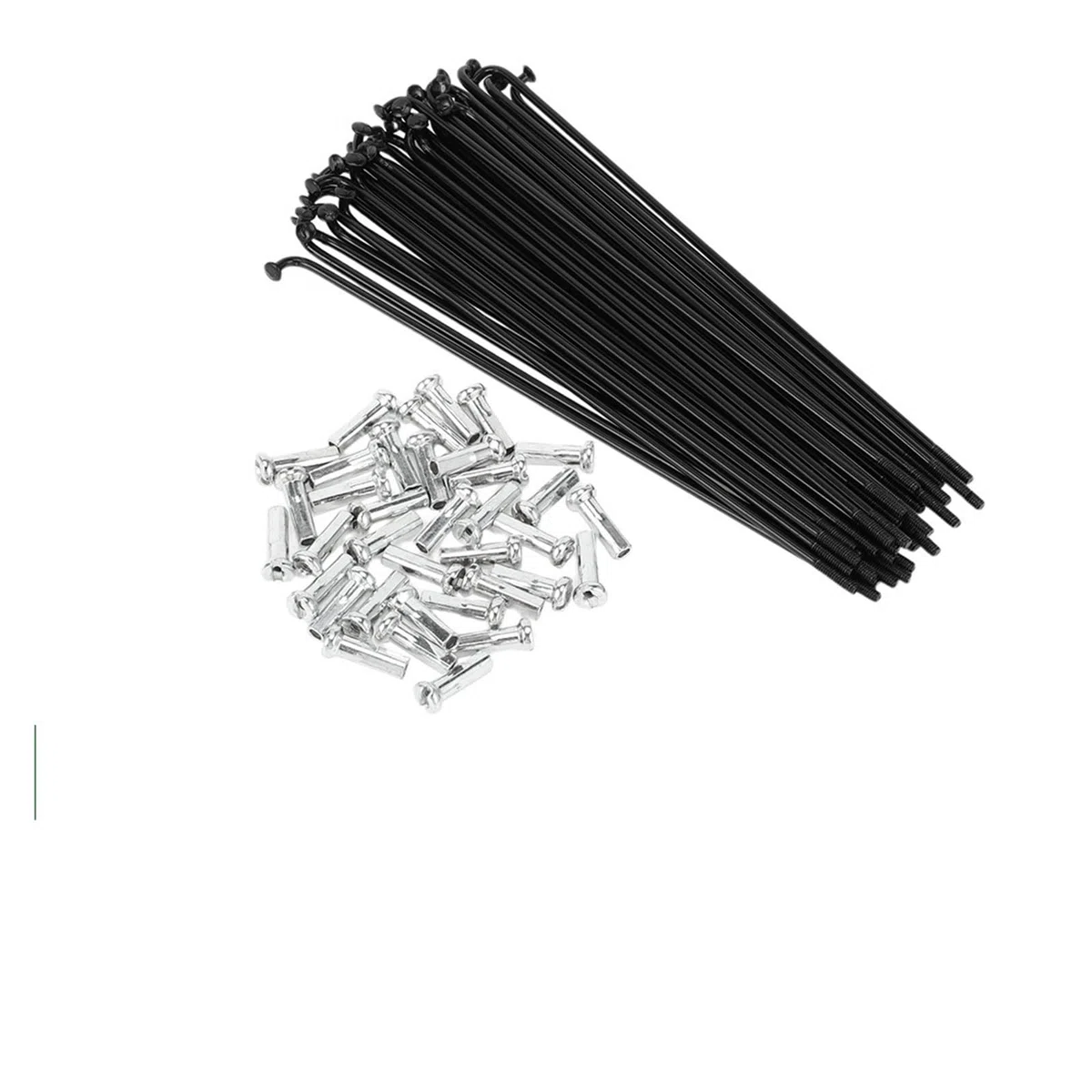 36 raggi in acciaio al carbonio, 14 G, colore nero, 125-209 mm, per riparazione ruote, ricambio con nippli per mountain bike e bici da strada (36 pezzi - 205 mm)