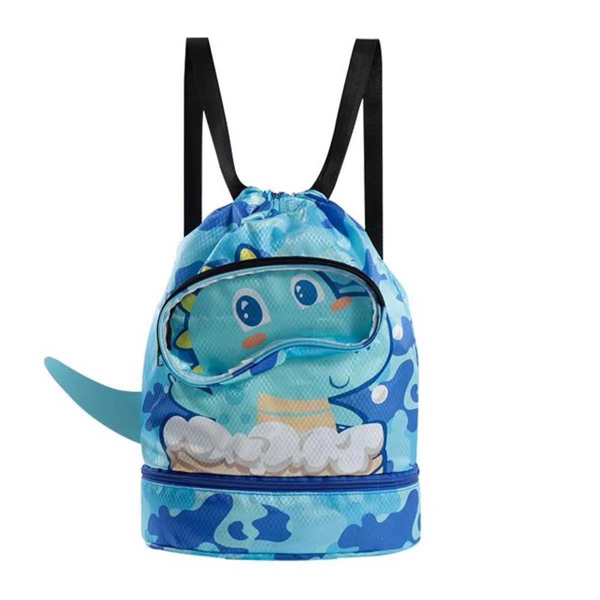 Generico Borse da nuoto per bambini,Borse da bagno Cartoon per nuotatori | Borsa sportiva impermeabile con coulisse e separazione asciutta e bagnata con tracolla regolabile per nuoto, spiaggia, sport,