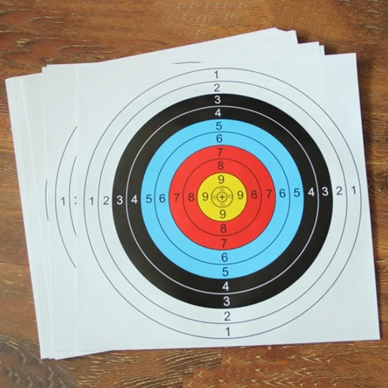 10 pezzi di carta bersaglio per arco e freccia shoo ting training, 10 * carte bersaglio 60 * 60 * 0,1 cm