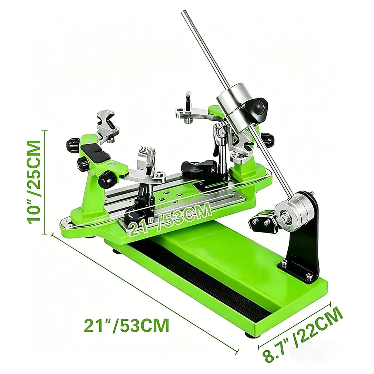 Macchina incordatrice Manuale Professionale per Racchette, Macchina incordatrice a 6 Punti per Tennis, Squash e Badminton con Attrezzi e Accessori Green