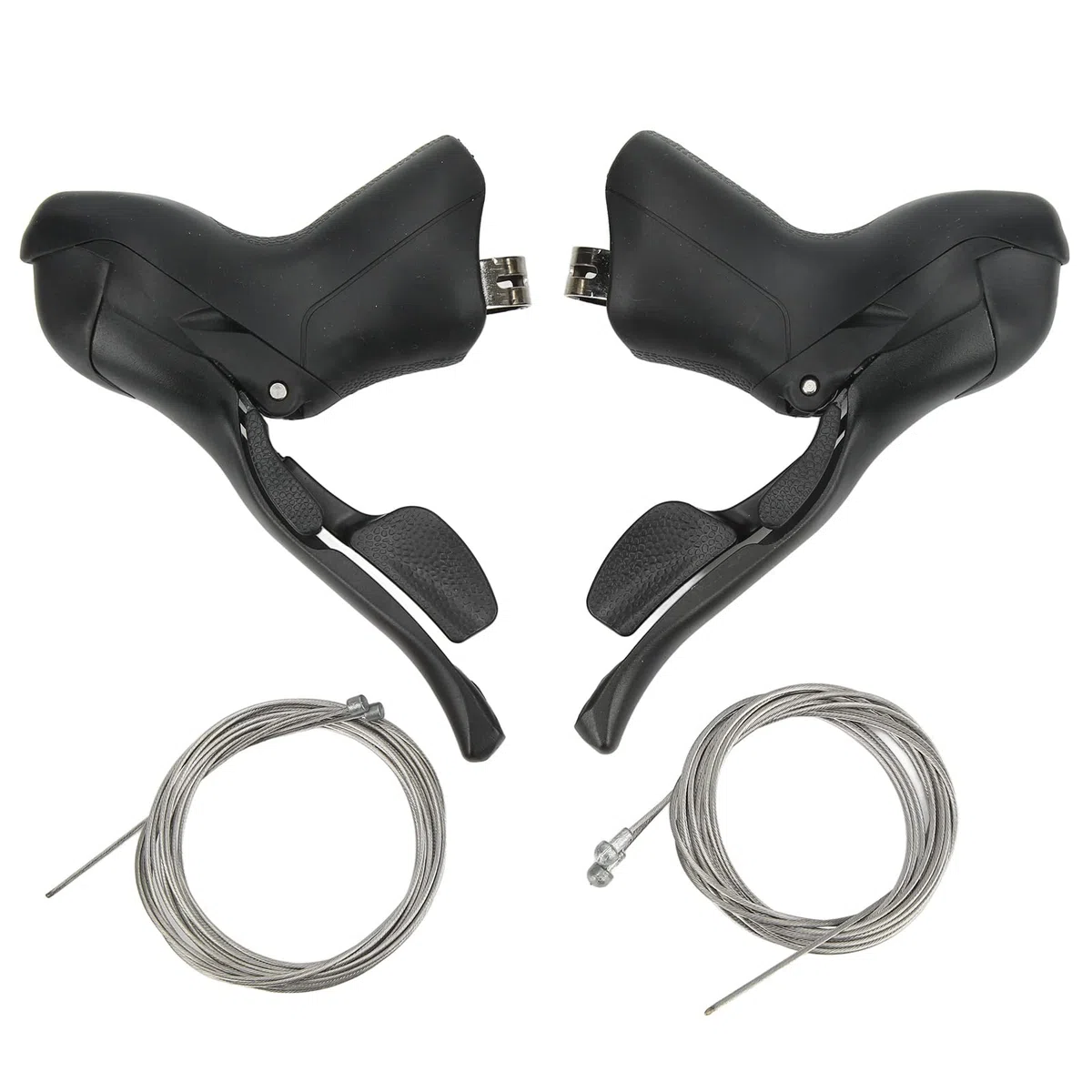 Keenso Leve Freno Bici Combinazione Freno in Lega di Alluminio 7 velocità con Cavi per Manubrio Bici da Strada Set di Ricambio da 22,2 a 23,8 Mm per Ciclisti
