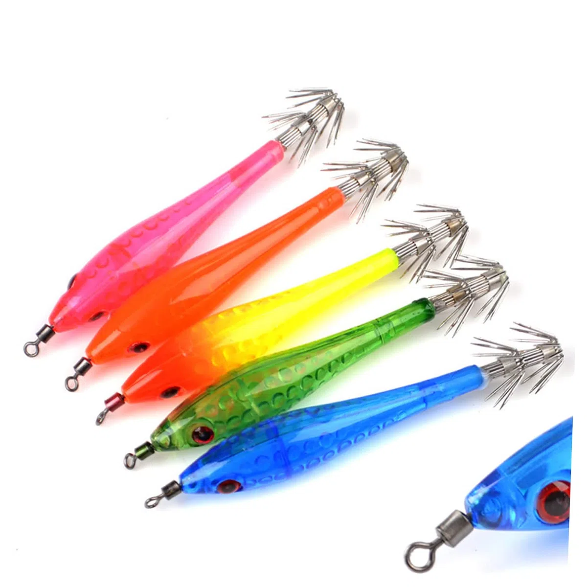 WOONEKY 3 Set di Esche Artificiali con Misti Luminosi Notturni per La Pesca in Acqua Dolce 5 Pezzi*3