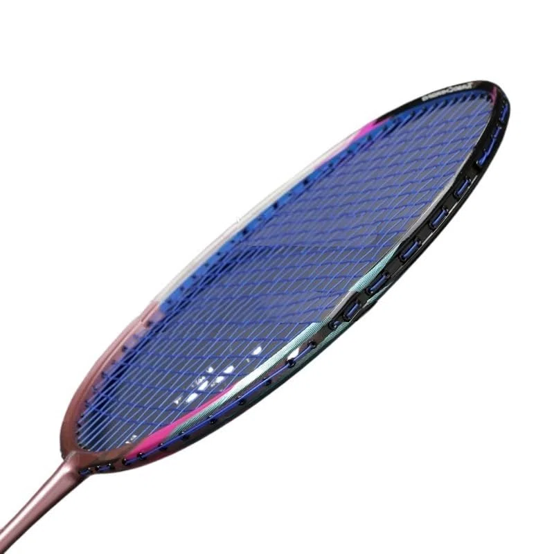 Badminton Set Racchette da Badminton Offensive in Fibra di Carbonio 8U 62-65G incordate, 22-35 libbre, Sport con Racchetta for Adulti(Red)