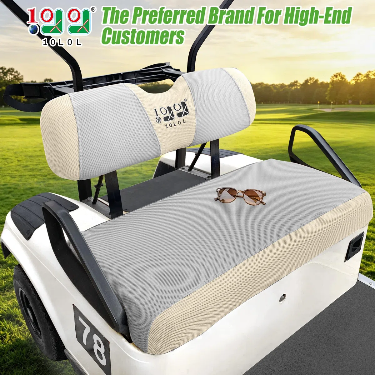 10L0L Coprisedili universali per golf cart vestire il vecchio golf cart durevole materiale traspirante si adatta come un guanto per EZGO TXT RXV Club Car DS, facile da installare