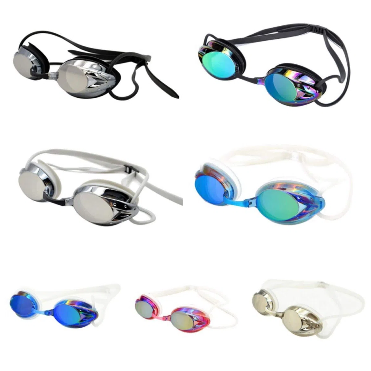 Occhiali da bagno, Occhiali da nuoto for uomo e donna, professionali, antiappannamento, protezione UV, occhiali in silicone impermeabili