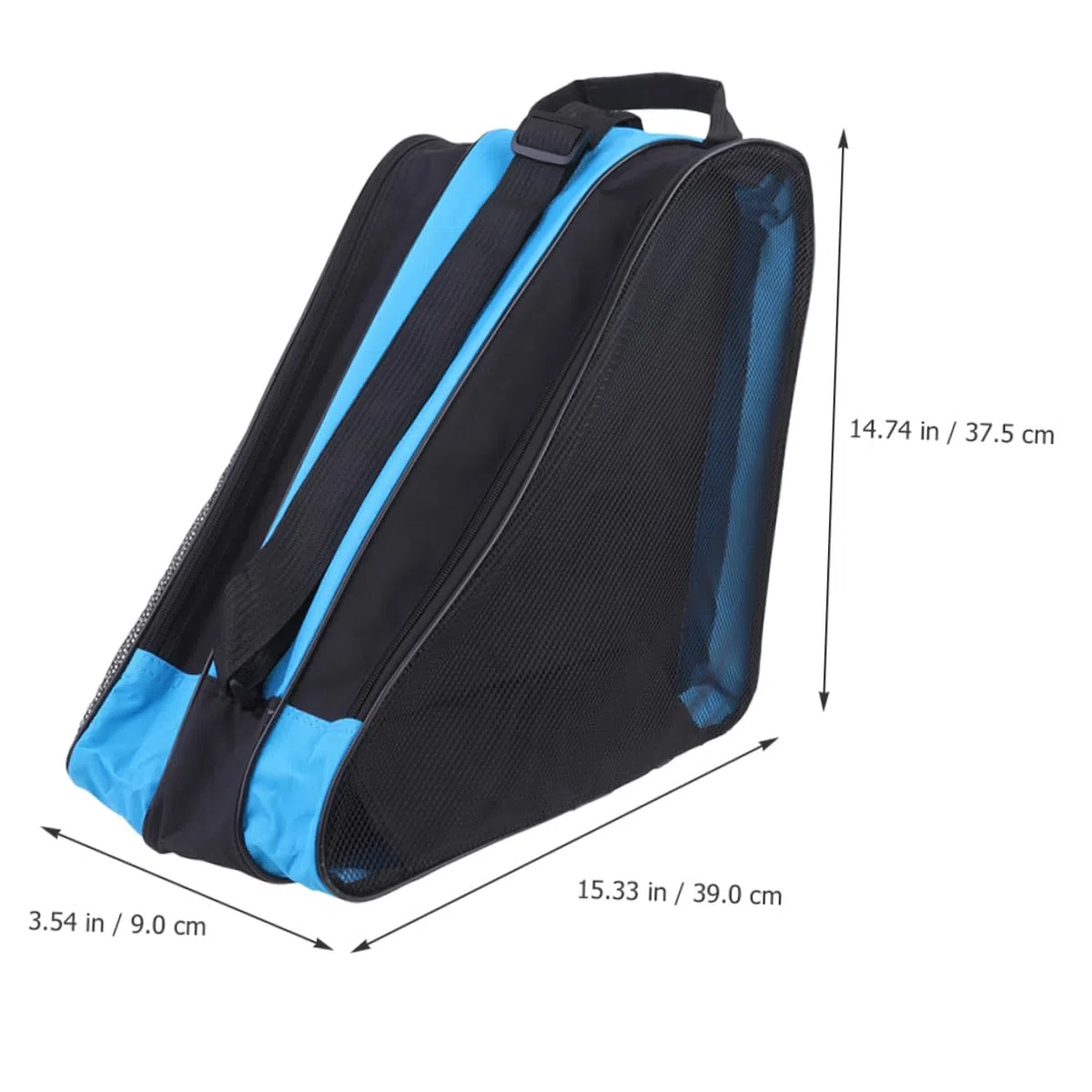 ibasenice Borsa per lo skate borse per pattini scarpe da pattini a rotelle pattinare pattini da ghiaccio borsa per scarpe da skate portarulli Panno Oxford Blue