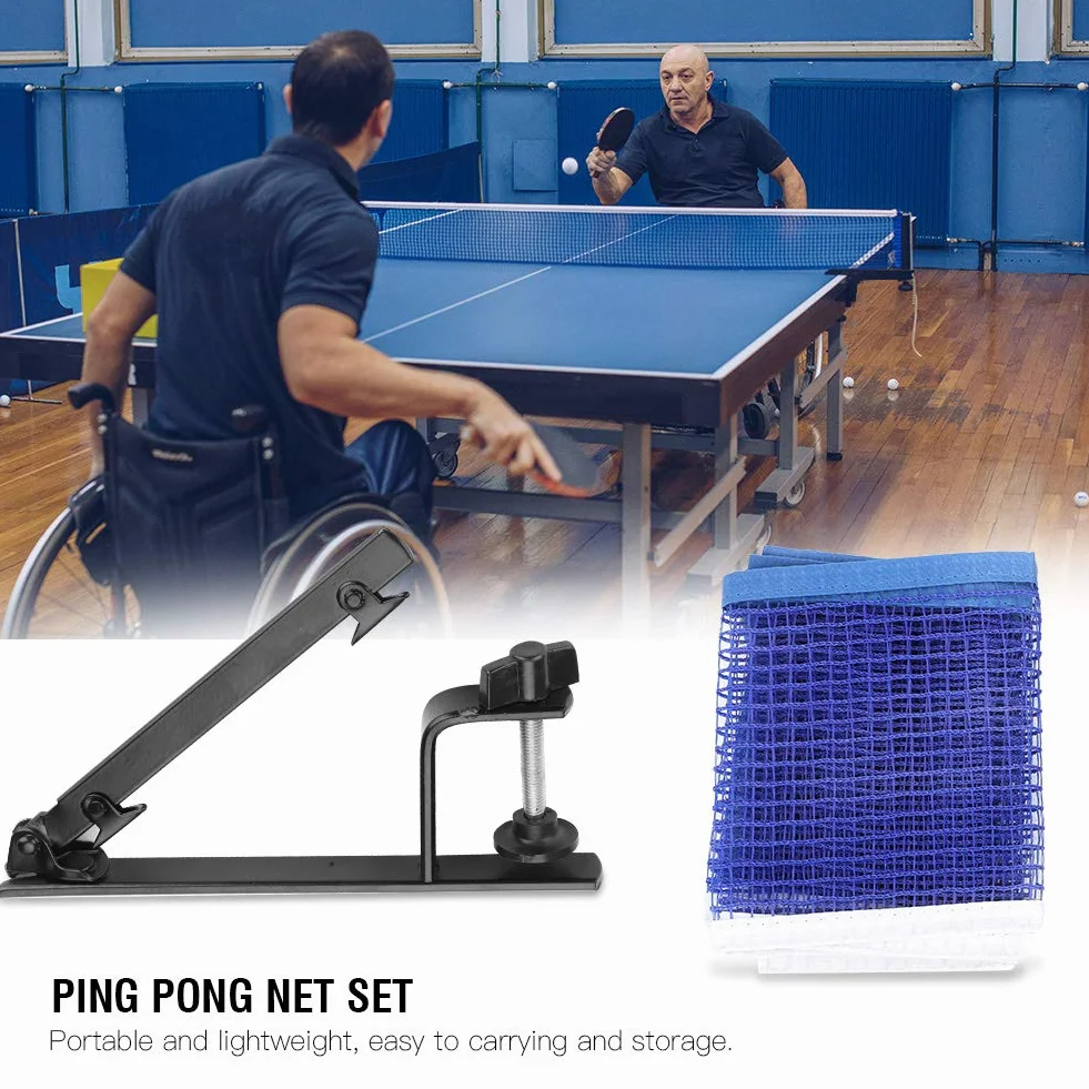 Rete da Pong Morsetto per Rete da Pong 22 × 14 × 5 Rete da Ping Pong Portatile con Morsetti in Metallo Accessorio per Set da Pong
