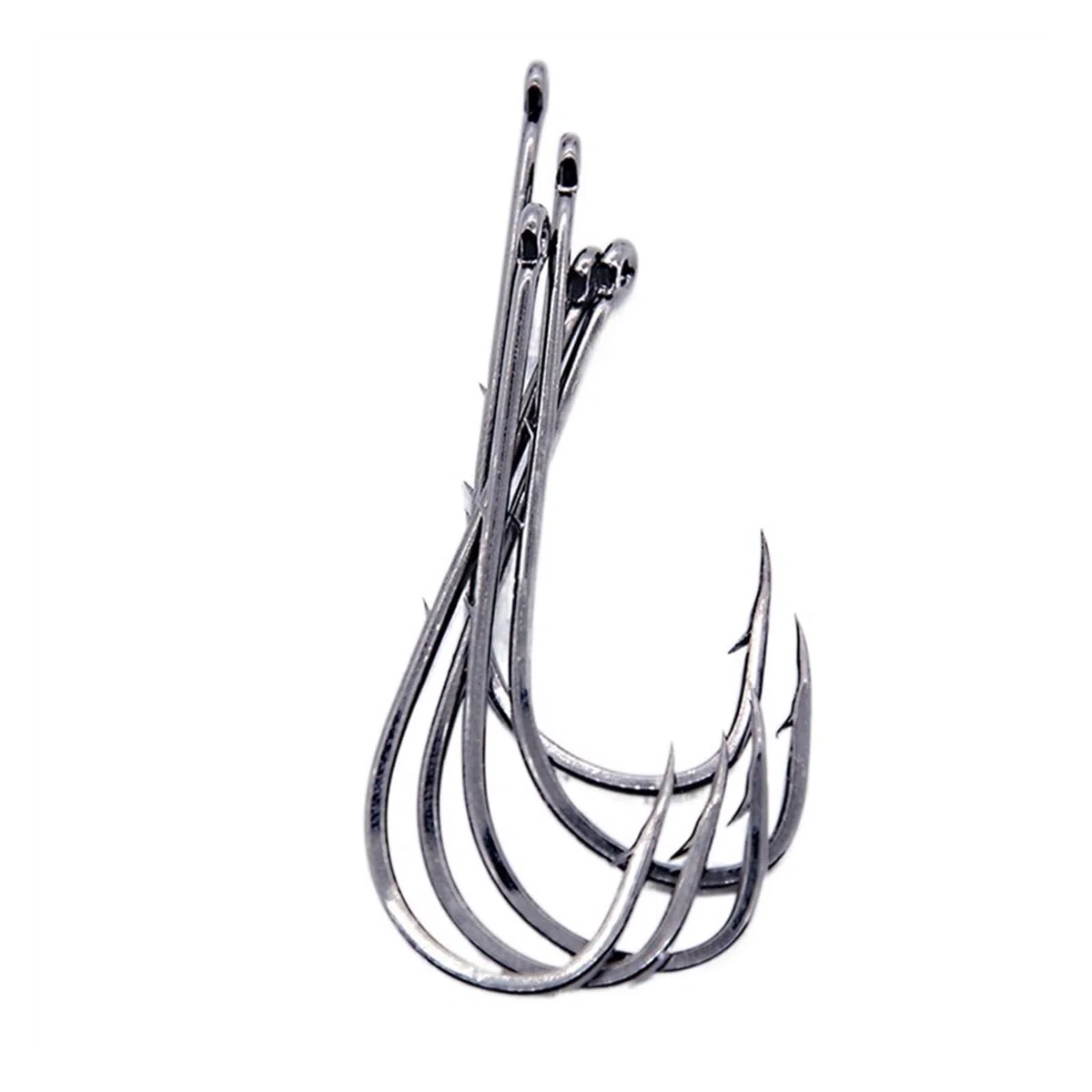 Ami da Pesca 50 pz/lotto gambo lungo amo da pesca for la pesca di esche vive con doppia esca barbe in acciaio ad alto tenore di carbonio con ami antiruggine Gancio da Pesca ( Color : Fishhooks-4-0 )