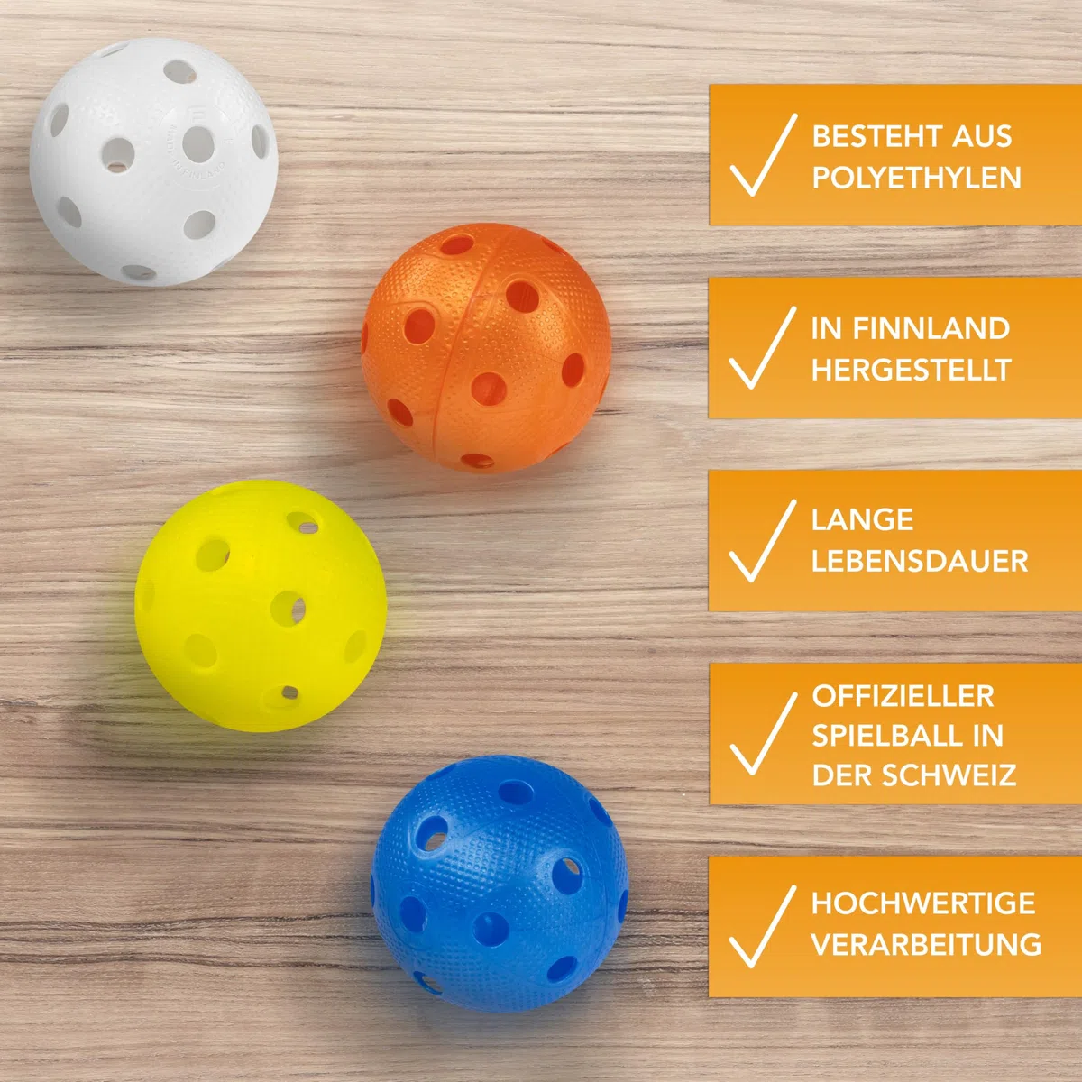 FAT PIPE Floorball Unihockey - Set da 24 palline da allenamento con certificazione IFF per la qualità testata