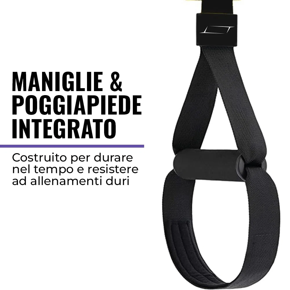 Trx Fitness Professionale, Cinghie Multifunzione Regolabili, Cavi per Allenamento in Sospensione, Sling Trainer, Trx Fitness da Casa per Calisthenics, Crossfit, Flessioni e Suspension Training