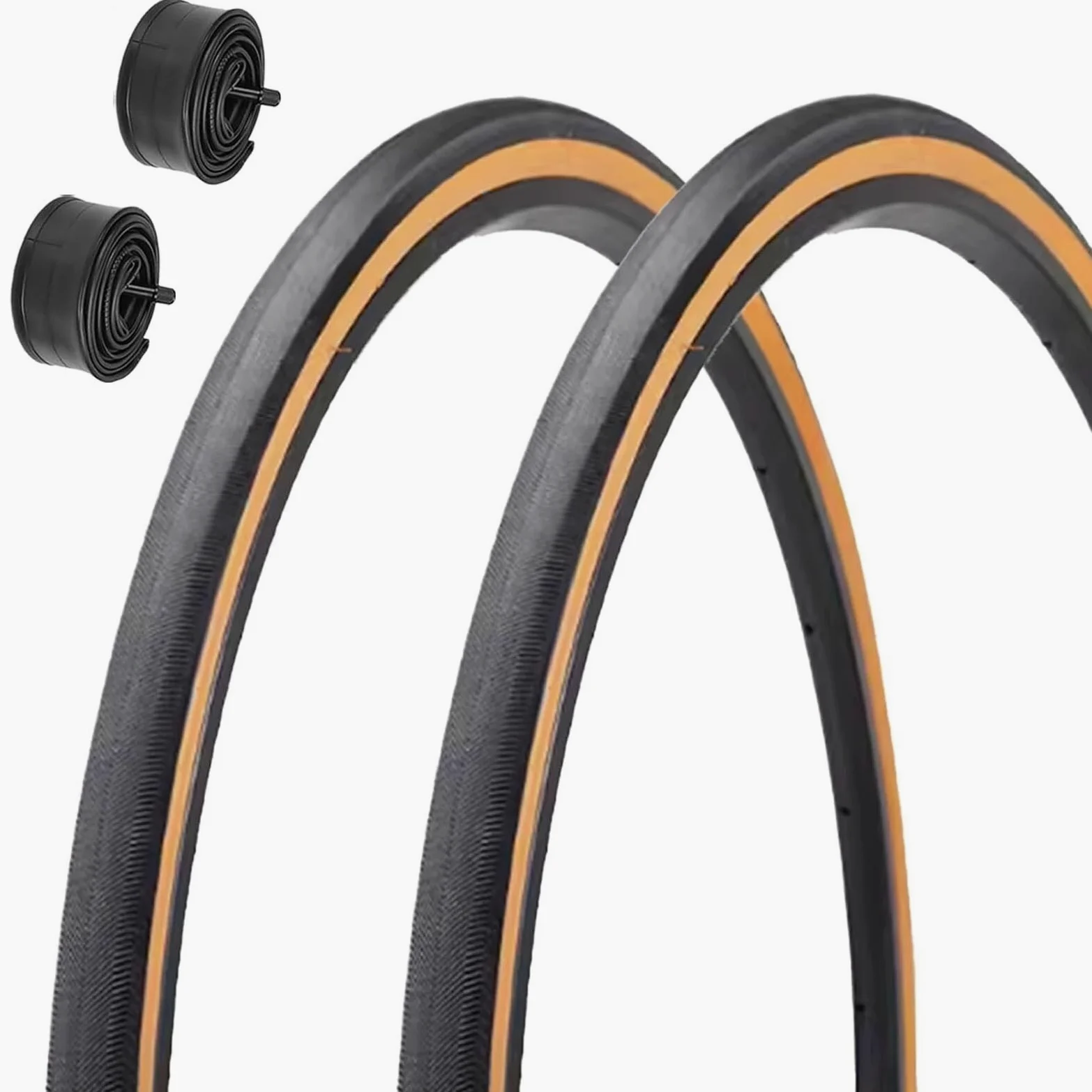 2 Pezzi 700x25C/700x28C Pneumatici Pieghevoli for Bici da Strada e Camere d'Aria | Protezione Antiforatura 60 TPI, Accessorio di Ricambio for Bicicletta for MTB, Città e Pendolari(700x25c)
