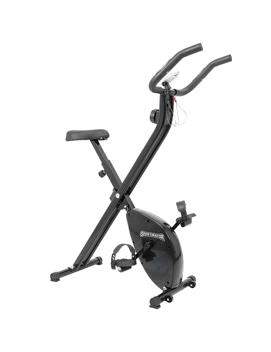 SPORTINATOR X-Bike cyclette pieghevole con funzioni computer: velocità, tempo, distanza, calorie e pulsazioni, sella imbottita ampia
