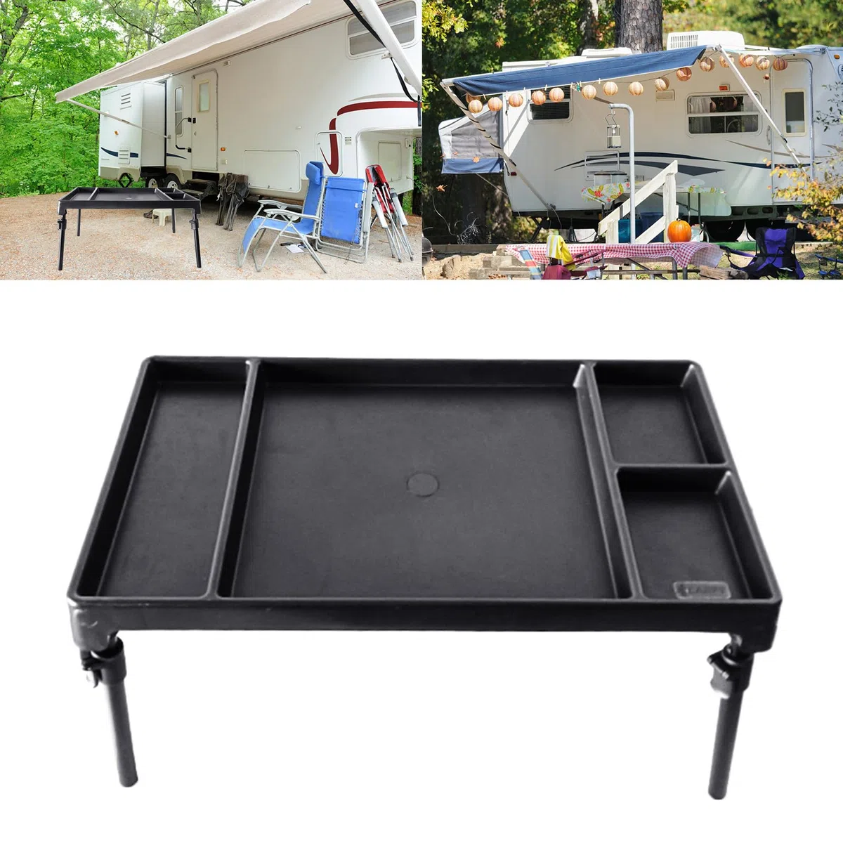 Tavolo da campeggio pieghevole portatile Tavolo da pesca Esca da pesca Regolabile Picnic Scrivania Pesca Picnic BBQ