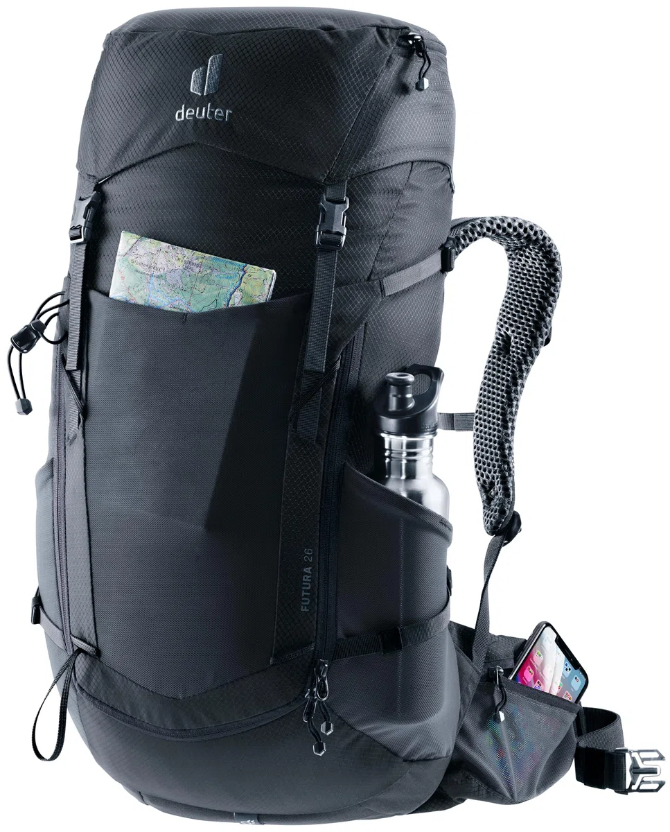 deuter Futura 26 Zaino da trekking con schienale in rete e copertura antipioggia