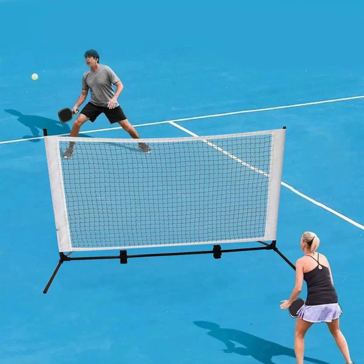 Rete da pickleball portatile, rete da allenamento per pickleball Rete | Rete Allenamento Domestico Rete Allenamento Pickleball Adatta a Giovani, Famiglie, Animatori