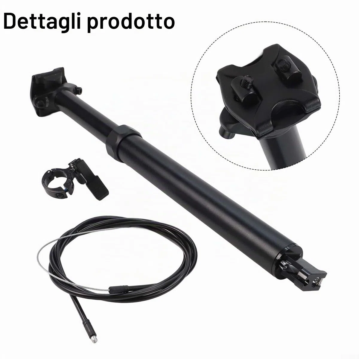 Reggisella regolabile per mountain bike, telescopico, 30,9 mm, in lega di alluminio, con passaggio cavi interni