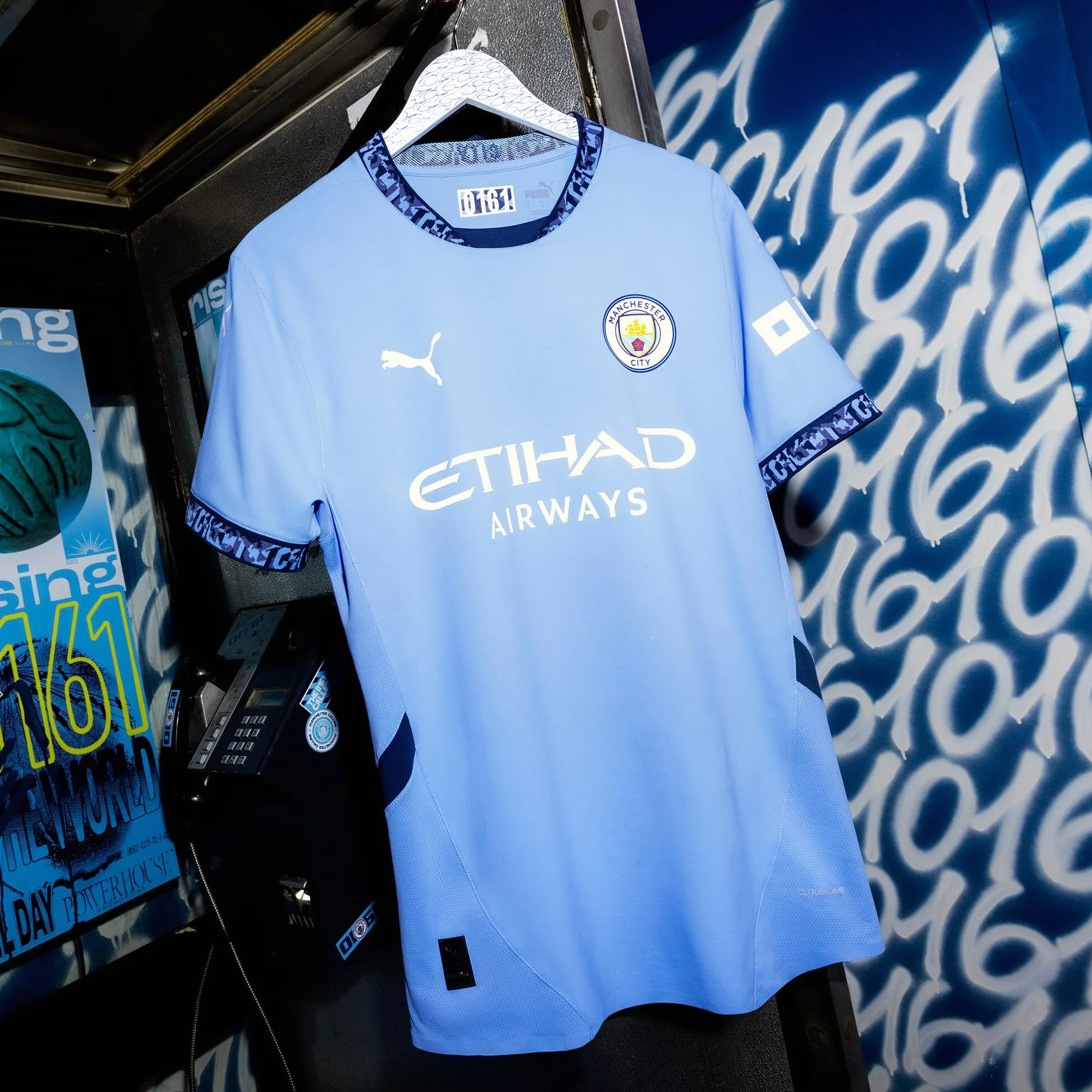 PUMA Maglia Home da Bambino del Manchester City - Stagione 2024/25 - Team Light Blue