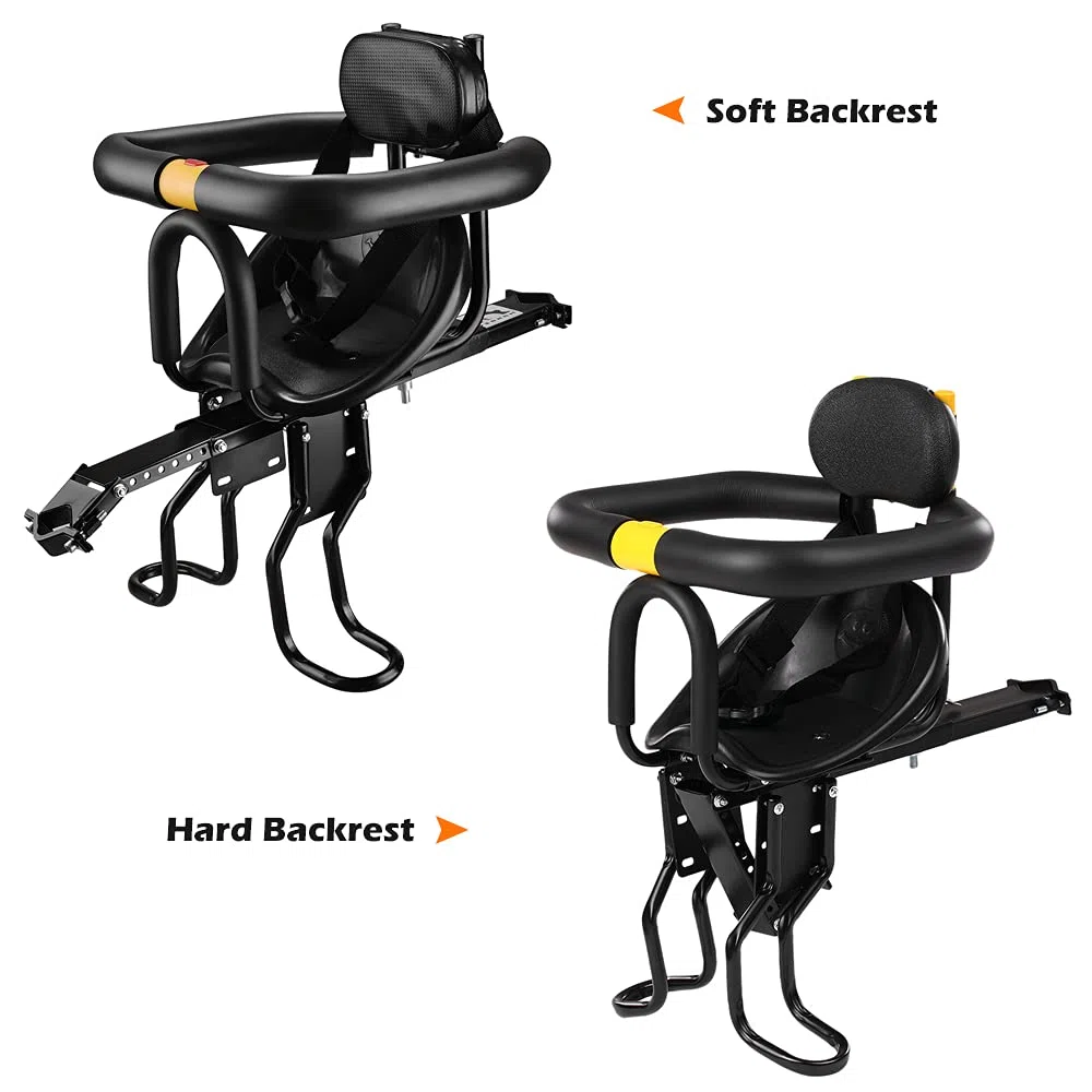 Gecheer Seggiolino per Bici per Bambini, Seggiolino per Bici da Montaggio per Bambini, Sedile Anteriore per Bambini, Adatto per Bambini da 8 Mesi a 7 Anni Sotto i 25 kg