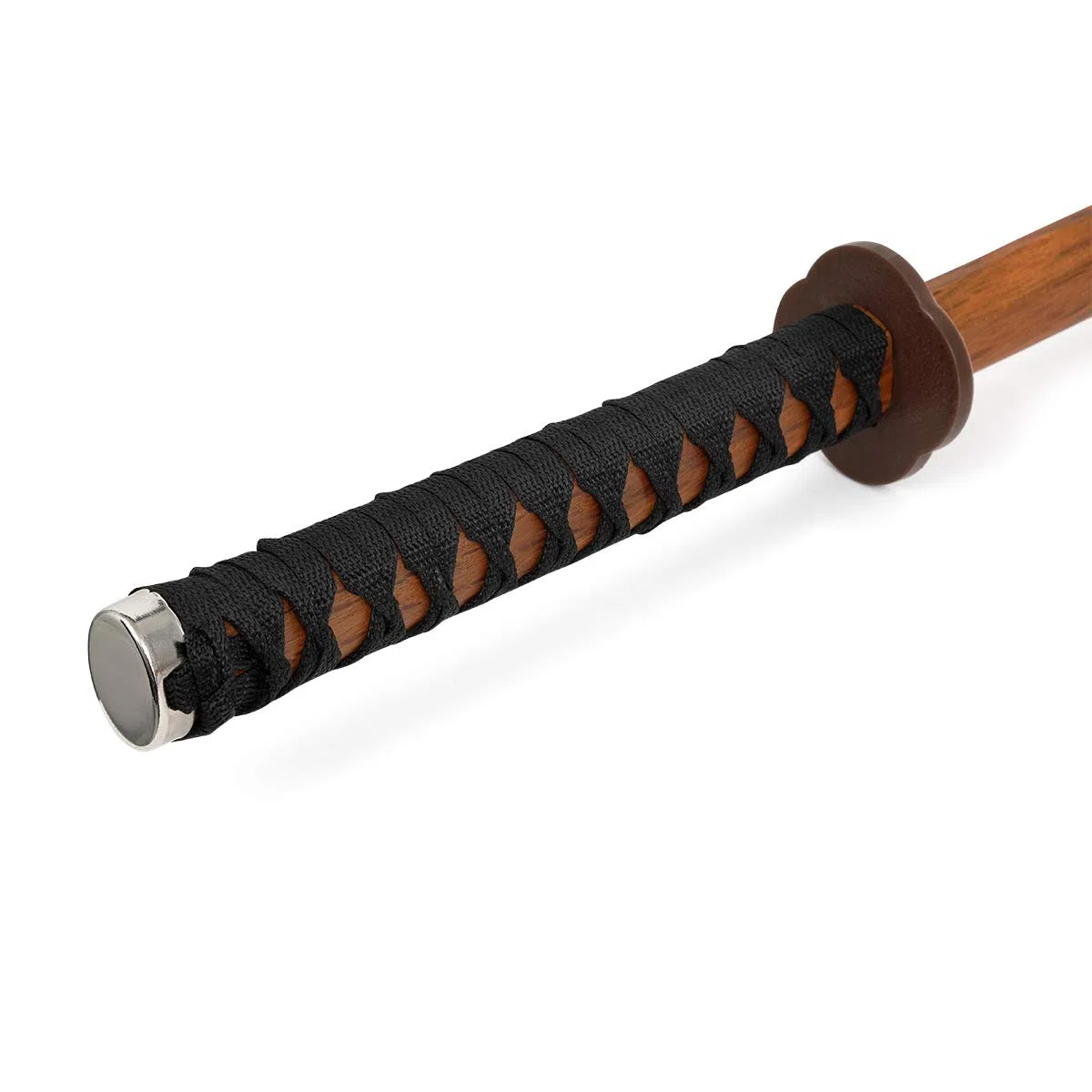 Playwell Arti Marziali in Legno Bokken con Corda Impugnatura - Rosso Quercia
