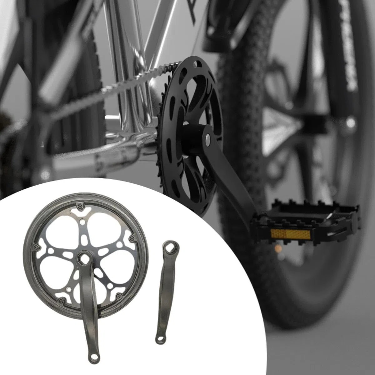 Guarnitura per Bicicletta Resistente con Perno, Facile da Installare, Leggera E Monoblocco.