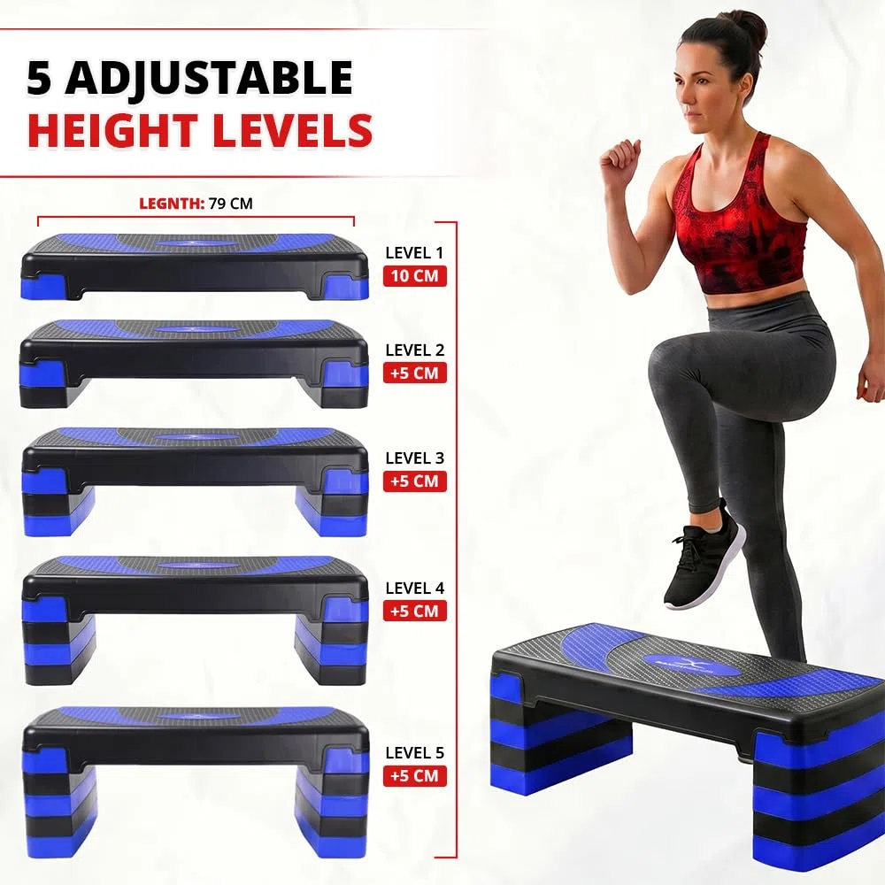 Max Strength MAXSTRENGTH Aerobica Cardio Fitness Step Board-3 Livelli Home Gym Esercizio Blocco