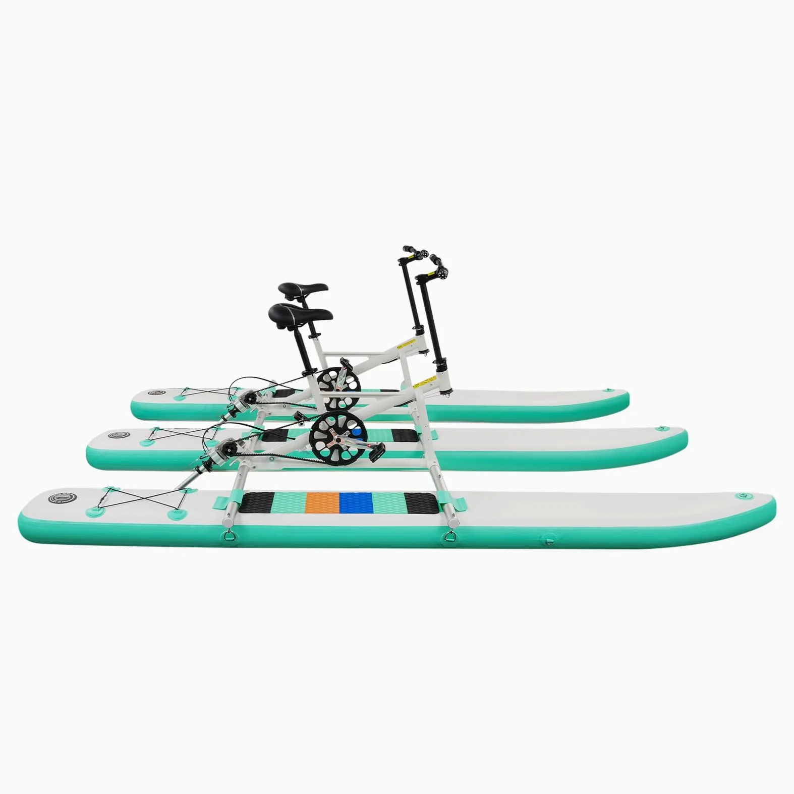 Bicicletta ad acqua per 2 persone, pedalò gonfiabile a due posti con telaio in alluminio, stabile fino a 180 kg, sedili regolabili, design multi-onton per laghi e fiumi, pompa inclusa – compatta