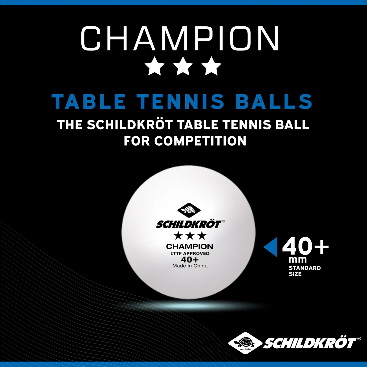 Donic-Schildkröt 608542 - Palla da competizione in Poly 40+, 120 pezzi, in scatola grande, colore: Bianco