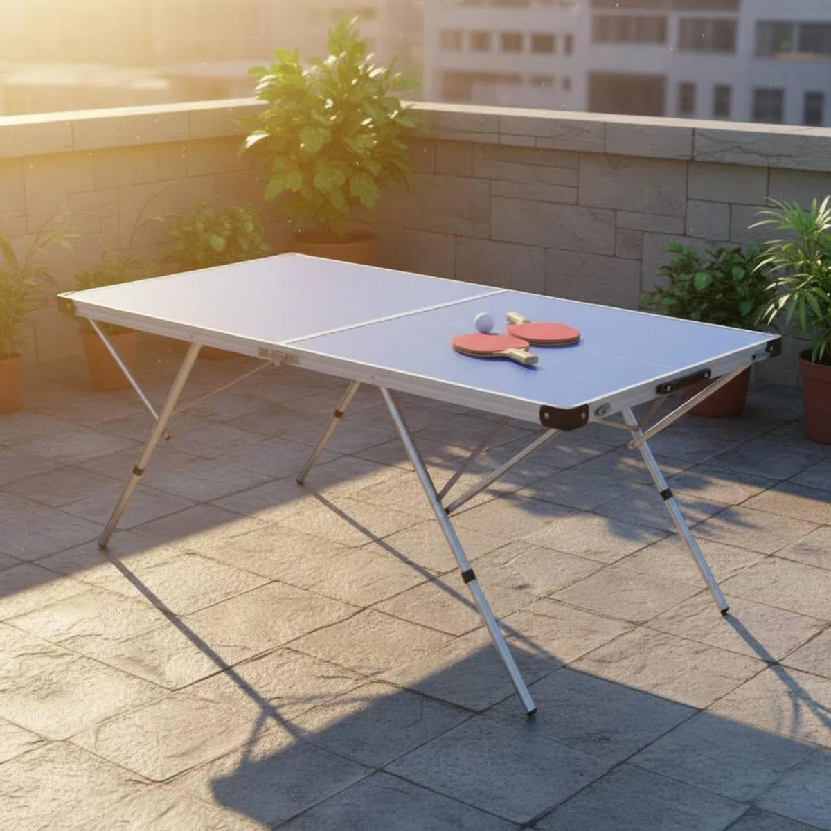 MagiDeal Tavolo da Pong Pieghevole Tennis da Tennis da Gioco Attrezzatura Sportiva Ripiegabile Salvaspazio per Famiglie con Bambini